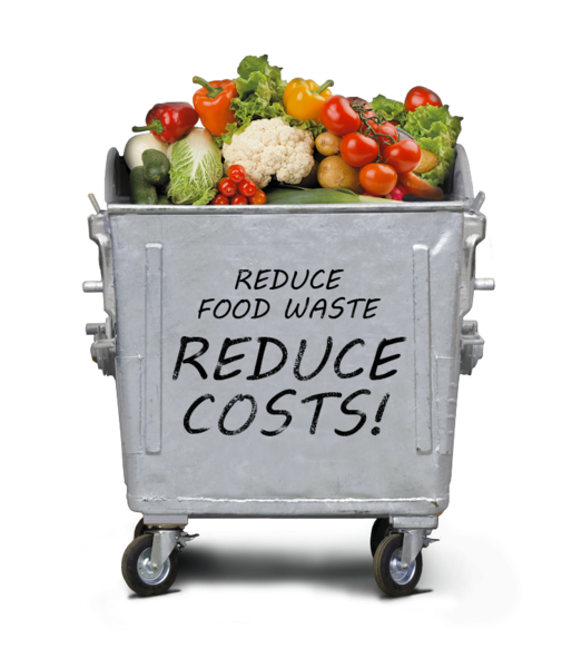 Garbage can with "claim" reduce food waste"
